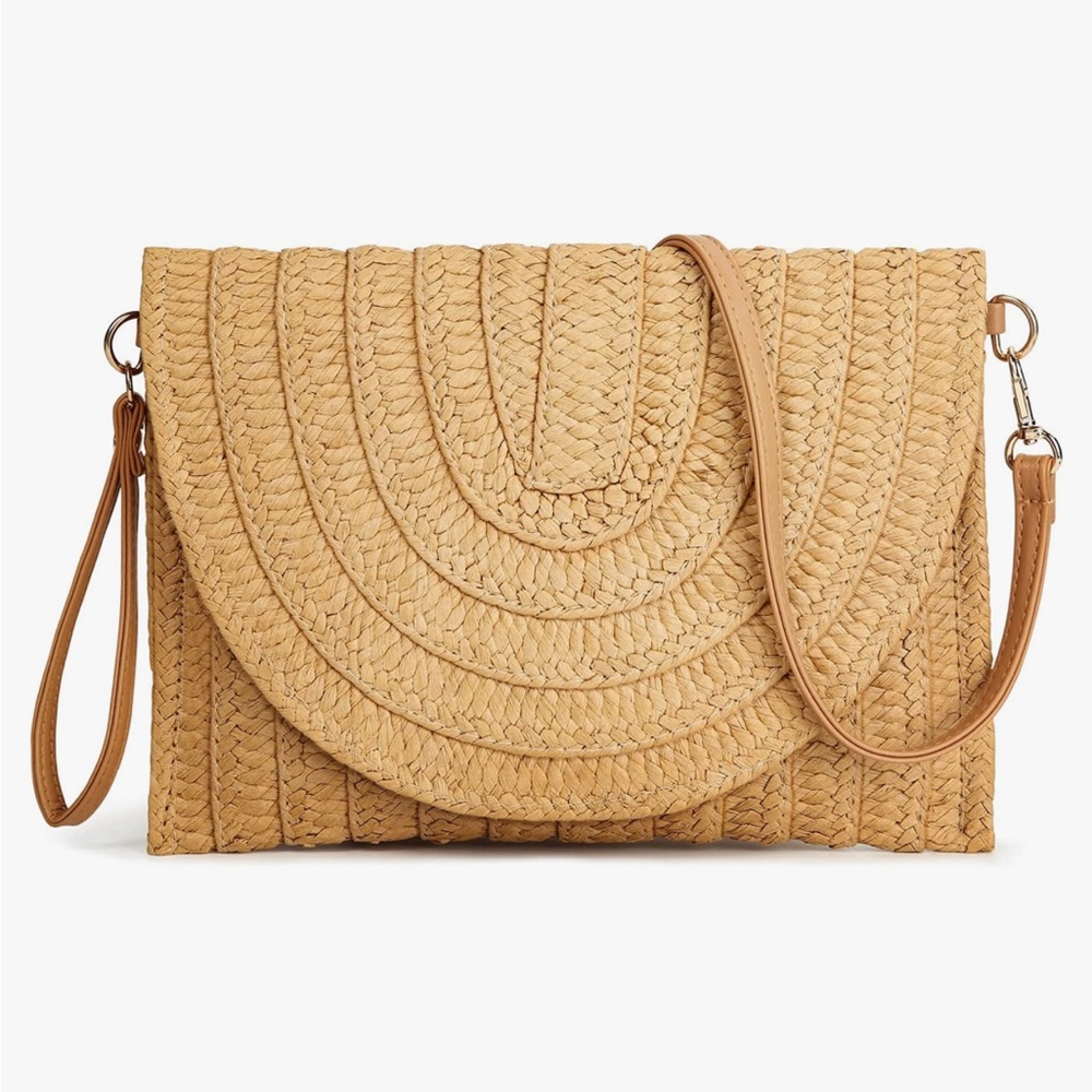 Straw Shoulder Bag/Woven Purse/ Envelope Clutch